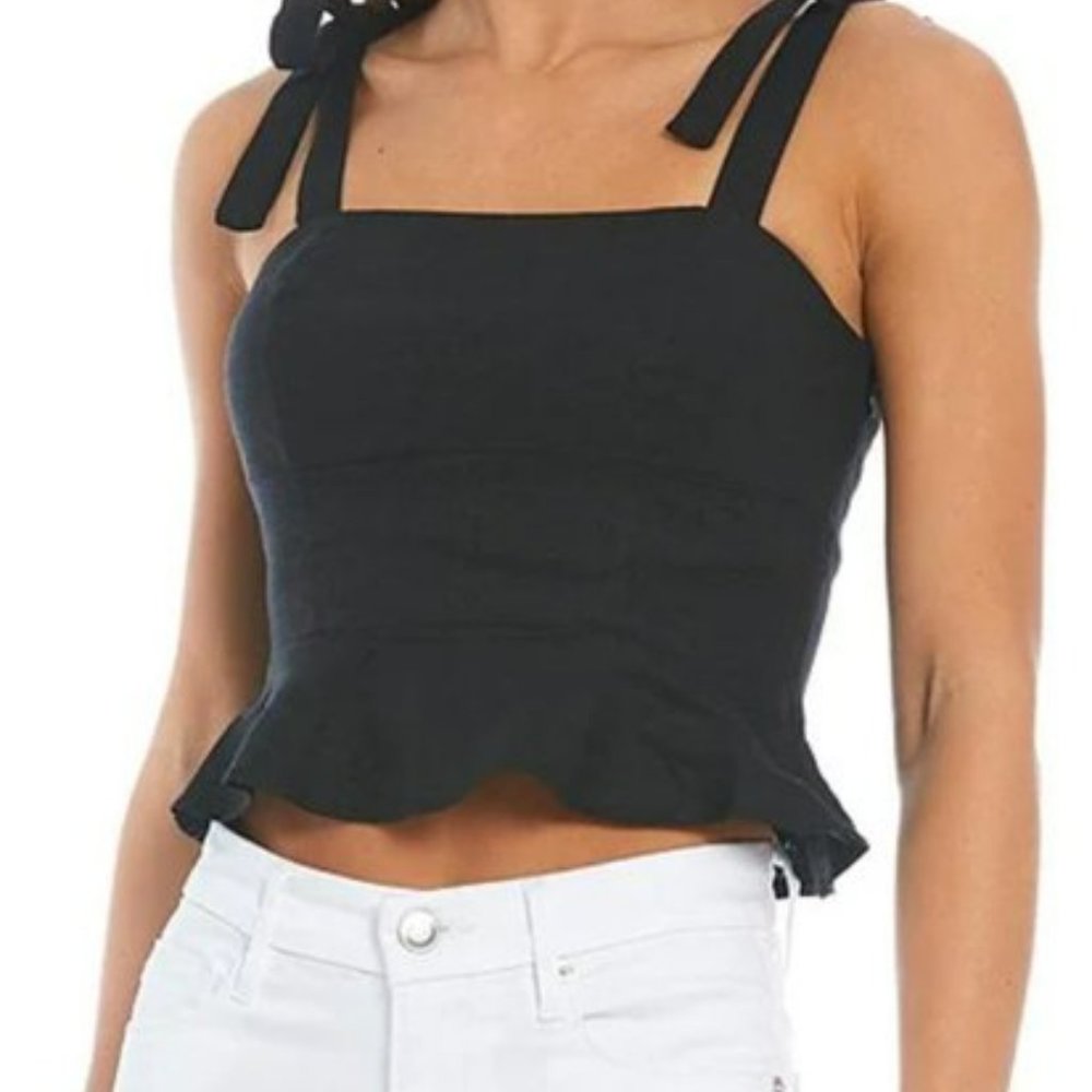 NWT Gianni Bini black tie top